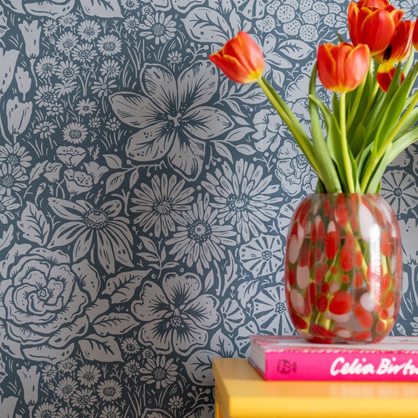 Jardin Wallpaper - Steel Blue - Wear The Walls - JASB8076U52 - Premier Wallcovering