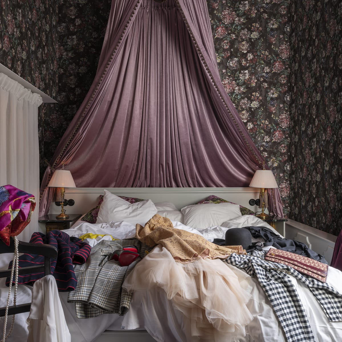 Jardin Wallpaper - Red Velvet - Rebel Walls - R17431 - Premier Wallcovering