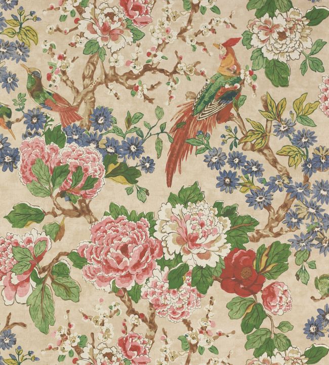 Jardine Wallpaper - Red/Green - Colefax & Fowler - W7003/03 - Premier Wallcovering