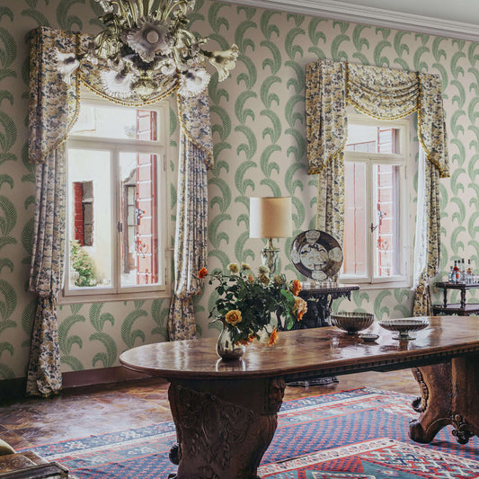 Jasmine Wallpaper - Garden Green - Sandberg - S10439 - Premier Wallcovering