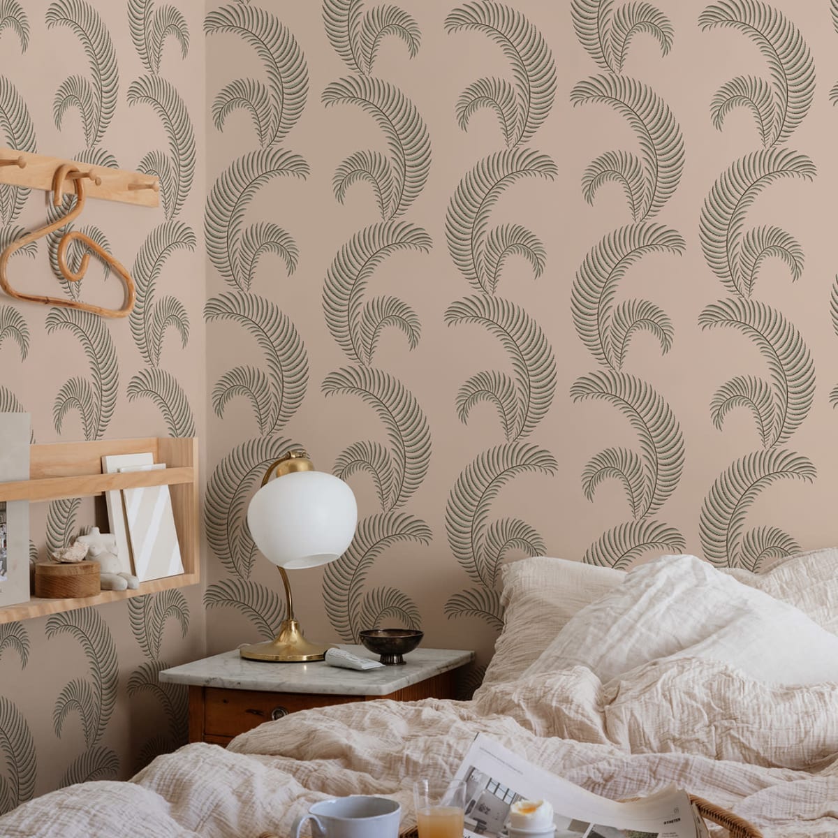 Jasmine Wallpaper - Pink - Sandberg - S10441 - Premier Wallcovering