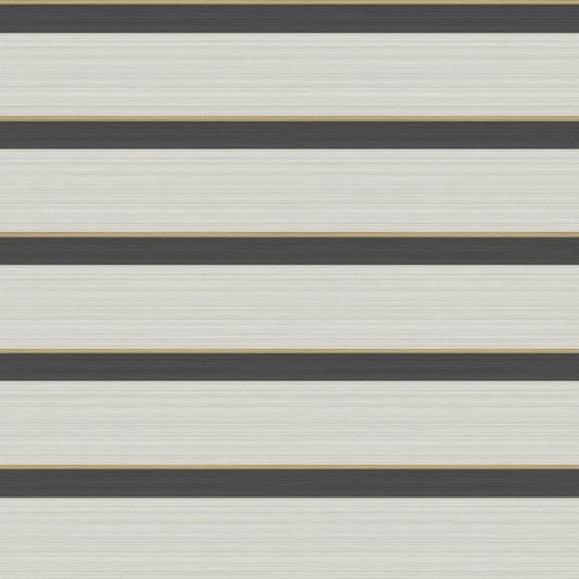 Jaspe Border Wallpaper - Linen, Black & Metallic Gold - 110/10045 - Cole & Son - Premier Wallcovering