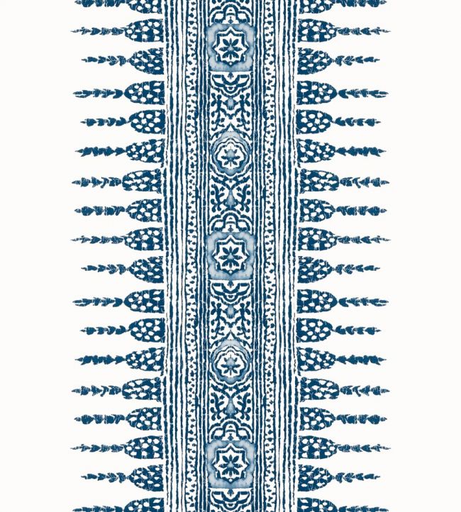 Javanese Stripe Wallpaper - Navy and White - AT15137 - Anna French - Premier Wallcovering