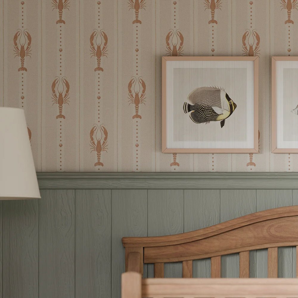 Jersey Lobster Wallpaper - Autumn Spice - LAN100263 - Lucie Annabel - Premier Wallcovering