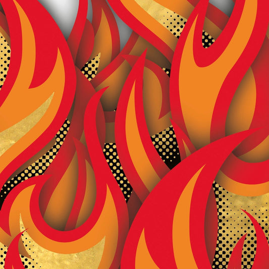 Job on Fire Wall Mural - Orange - NLXL - JOB - 11 - Premier Wallcovering