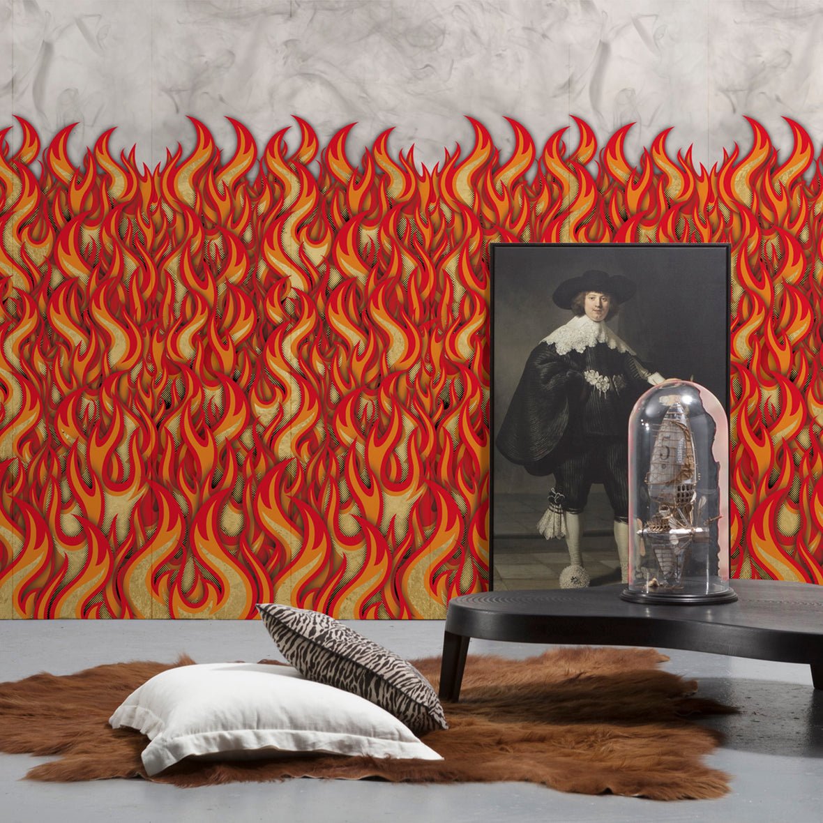 Job on Fire Wall Mural - Orange - NLXL - JOB - 11 - Premier Wallcovering