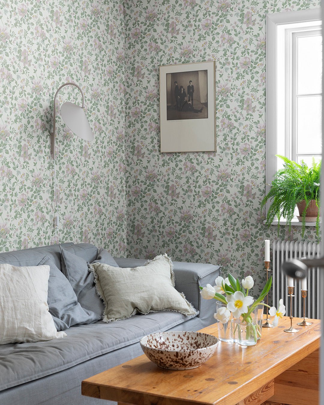 Johanna Wallpaper - Light Pink - Midbec - 92114 - Premier Wallcovering