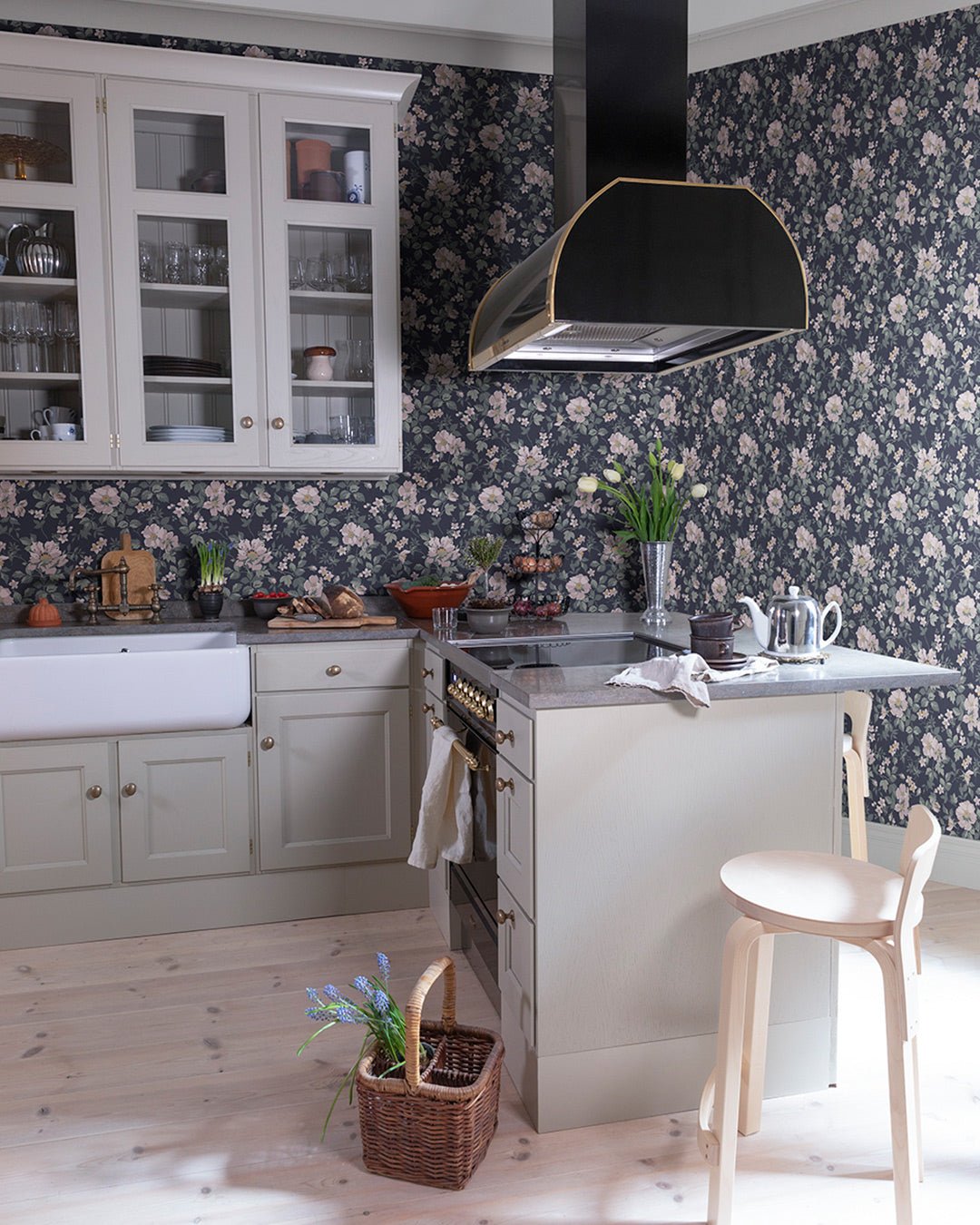 Johanna Wallpaper - Blue - Midbec - 92110 - Premier Wallcovering