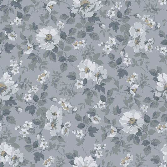 Johanna Wallpaper - Blue/Gray - Midbec - 92111 - Premier Wallcovering