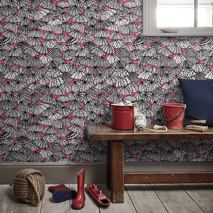 Jolly Brollies Wallpaper - Pop - Ohpopsi - CEP50115W - Premier Wallcovering