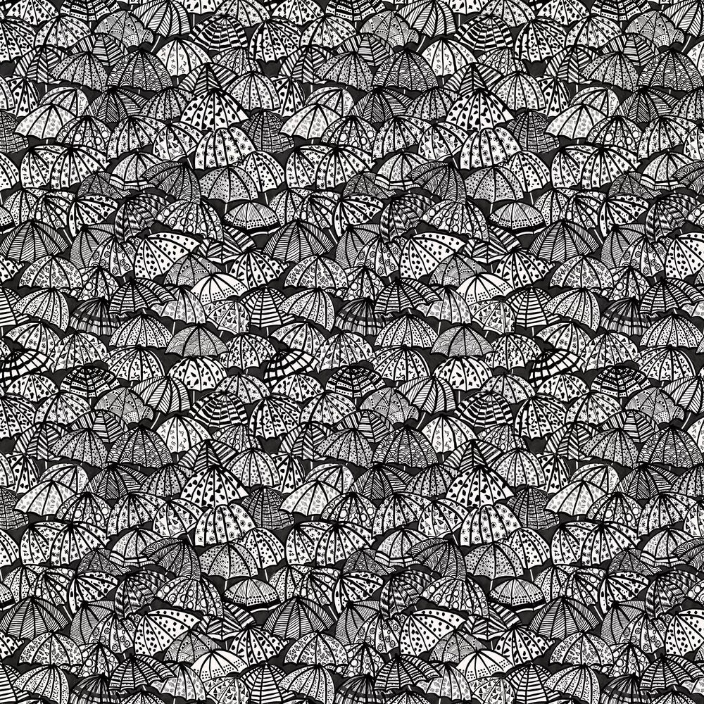 Jolly Brollies Wallpaper - Noir - Ohpopsi - CEP50113W - Premier Wallcovering