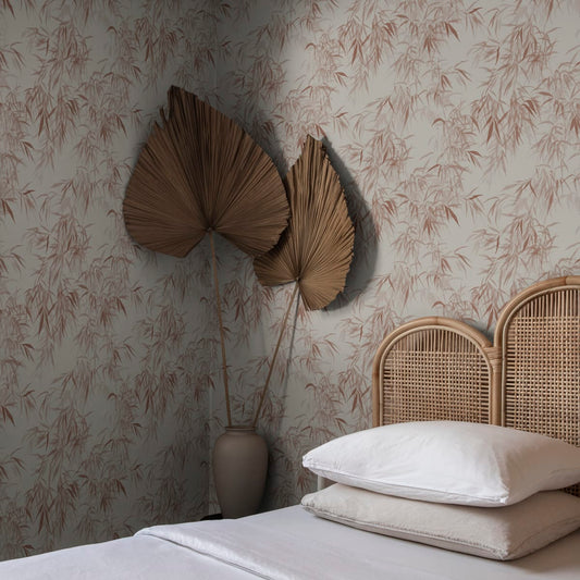 Jon Wallpaper - Burgundy - Sandberg - S10114 - Premier Wallcovering