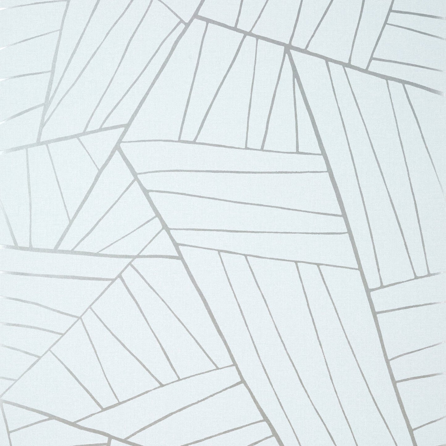 Jordan Wallpaper - Metallic Silver on Soft Blue - Thibaut - T10439 - Premier Wallcovering