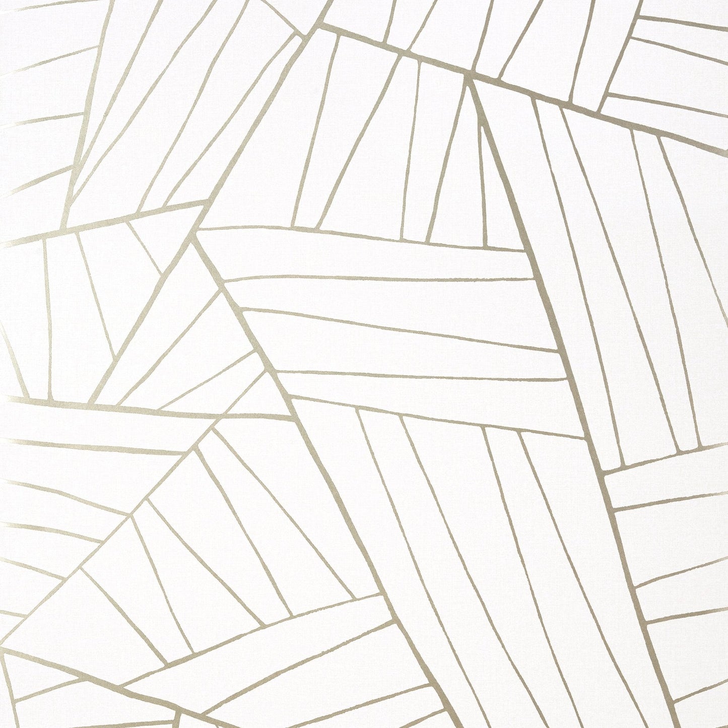 Jordan Wallpaper - Metallic Pewter on White - Thibaut - T10440 - Premier Wallcovering