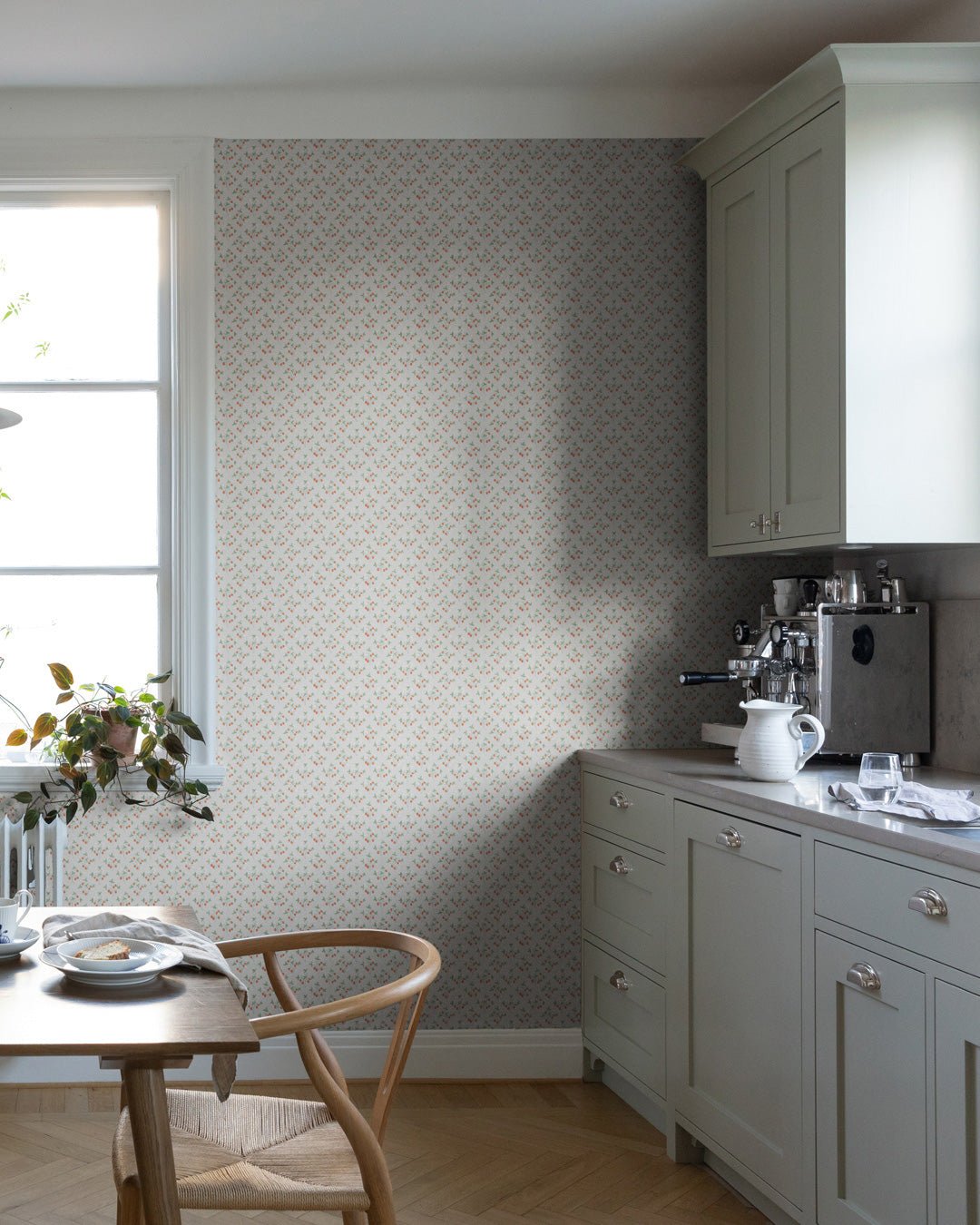 Jordgubbar Wallpaper - Greige - Midbec - 43123 - Premier Wallcovering