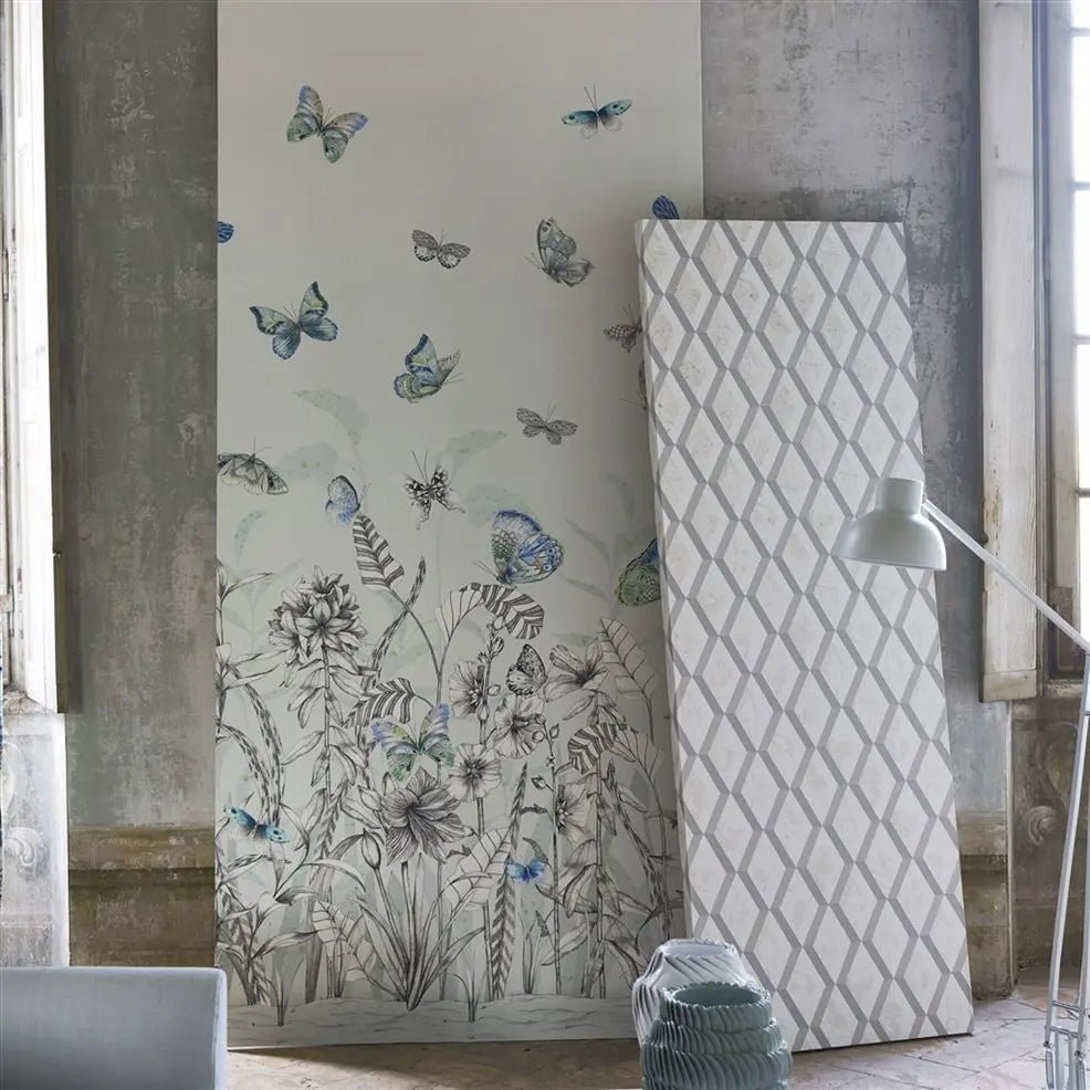 Jourdain Wallpaper - Steel - Designers Guild - PDG1054/01 - Premier Wallcovering