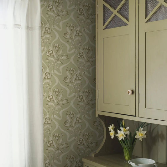 Jugendbukett Wallpaper - Sage - Boråstapeter - 8071 - Premier Wallcovering