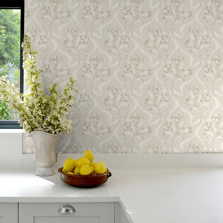 Jugendbukett Wallpaper - Ivory - Boråstapeter - 8072 - Premier Wallcovering