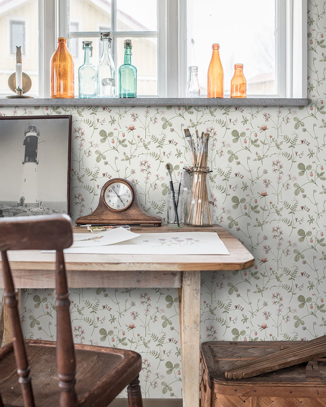 Julia Wallpaper - White - Midbec - 27008 - Premier Wallcovering