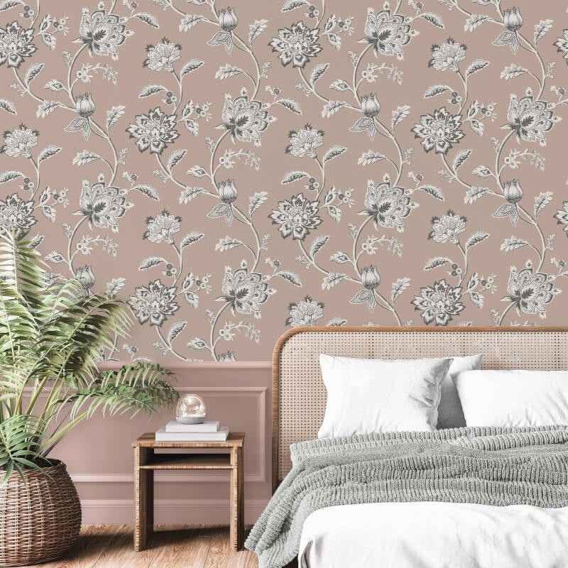 Juliette Floral Wallpaper - Pink - Fine Décor - FD43451 - Premier Wallcovering
