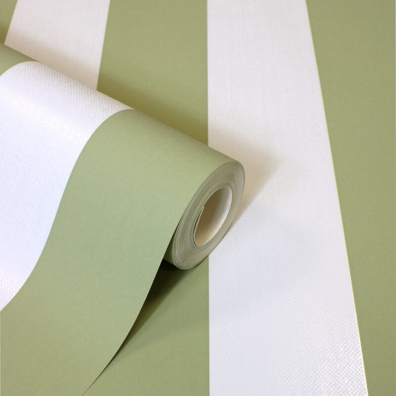 Juliette Stripe Wallpaper - Sage - Fine Décor - FD43459 - Premier Wallcovering