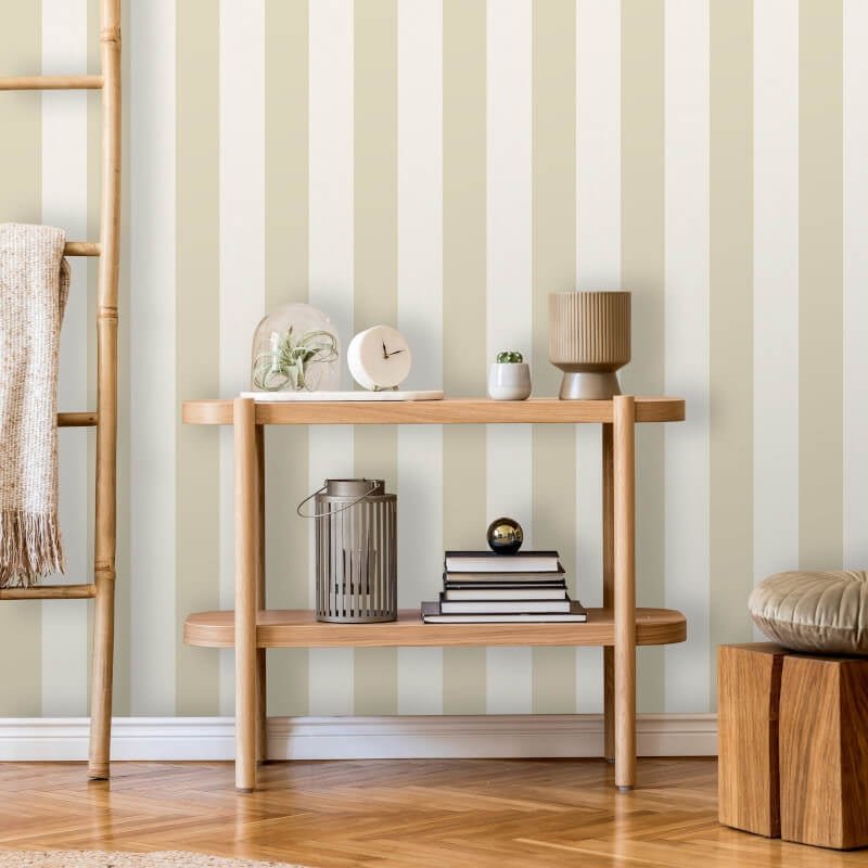 Juliette Stripe Wallpaper - Natural - Fine Décor - FD43457 - Premier Wallcovering