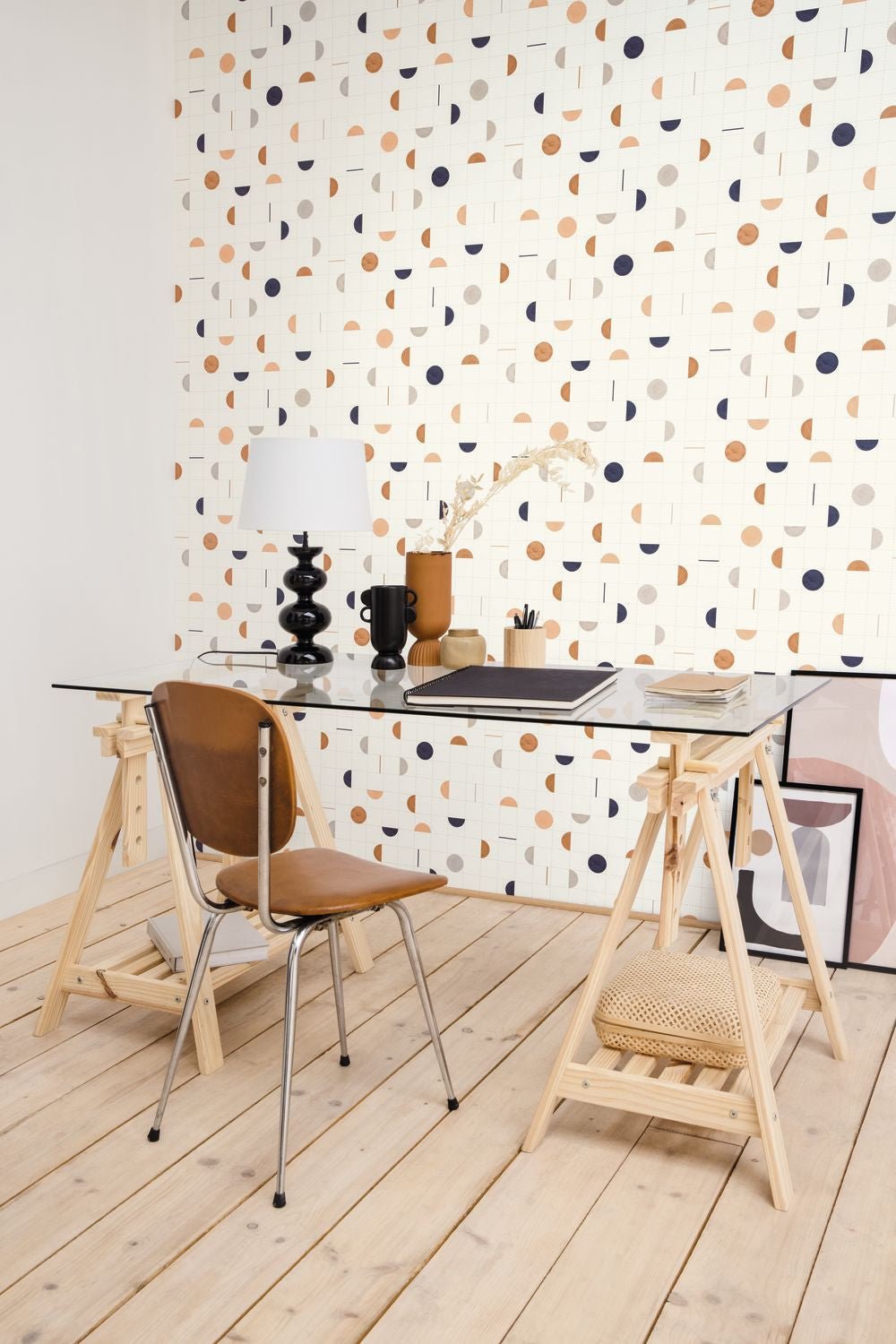 Jump Around Wallpaper - Bleu Minuit - Caselio - 102866125 - Premier Wallcovering