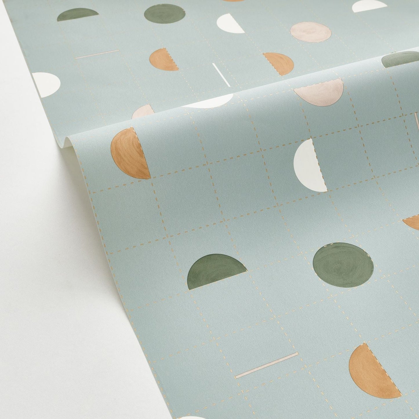 Jump Around Wallpaper - Kaki Bleu - Caselio - 102867062 - Premier Wallcovering