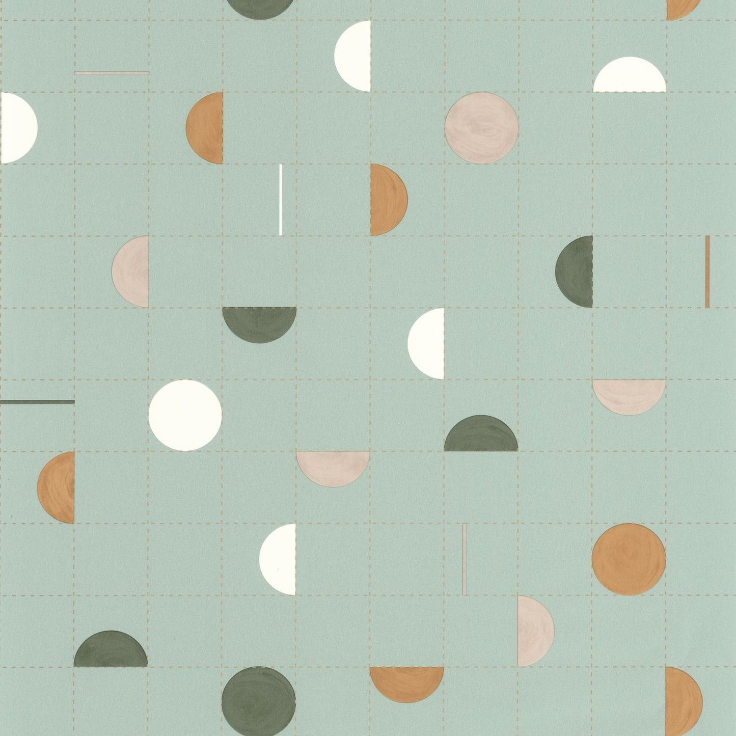 Jump Around Wallpaper - Kaki Bleu - Caselio - 102867062 - Premier Wallcovering