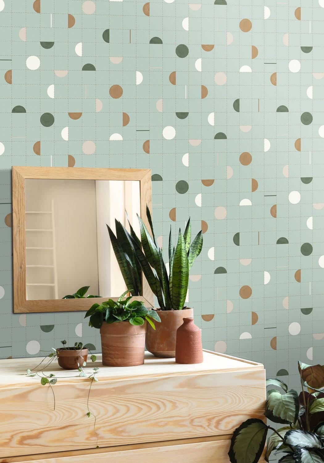 Jump Around Wallpaper - Kaki Bleu - Caselio - 102867062 - Premier Wallcovering