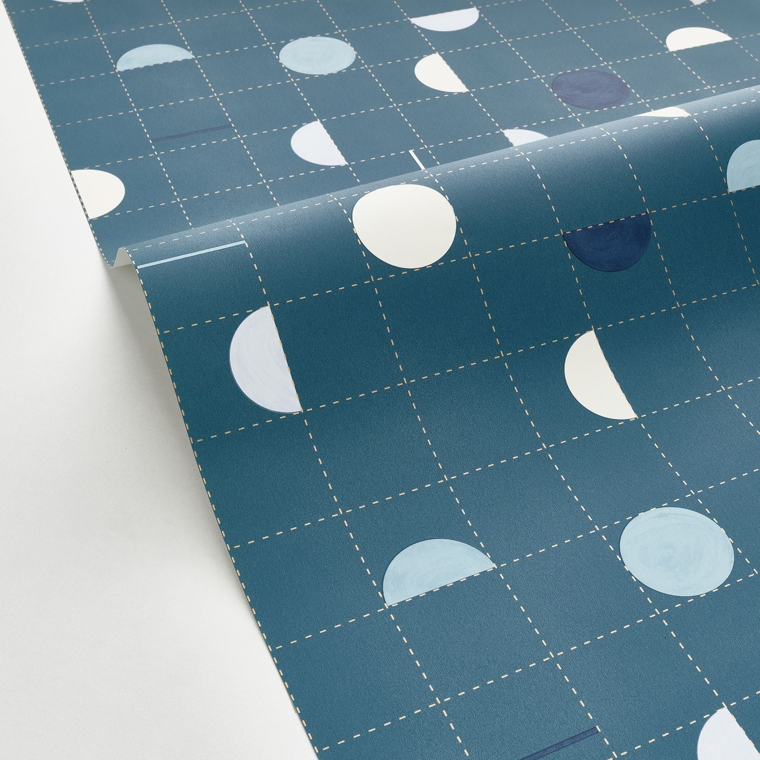 Jump Around Wallpaper - Bleu Canard - Caselio - 102866029 - Premier Wallcovering