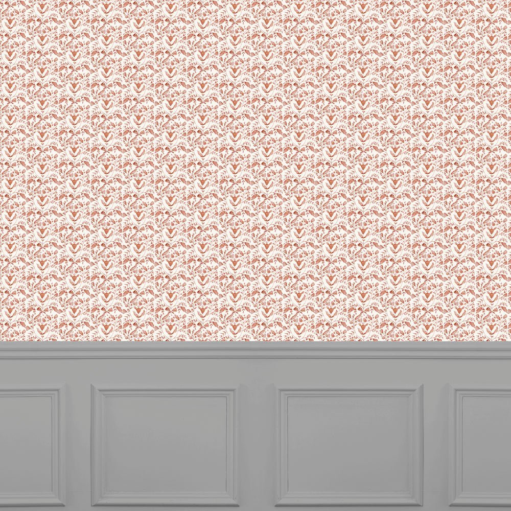 Juna Wallpaper - Terracotta - Voyage Maison - JUNA/WPO/TER - Premier Wallcovering