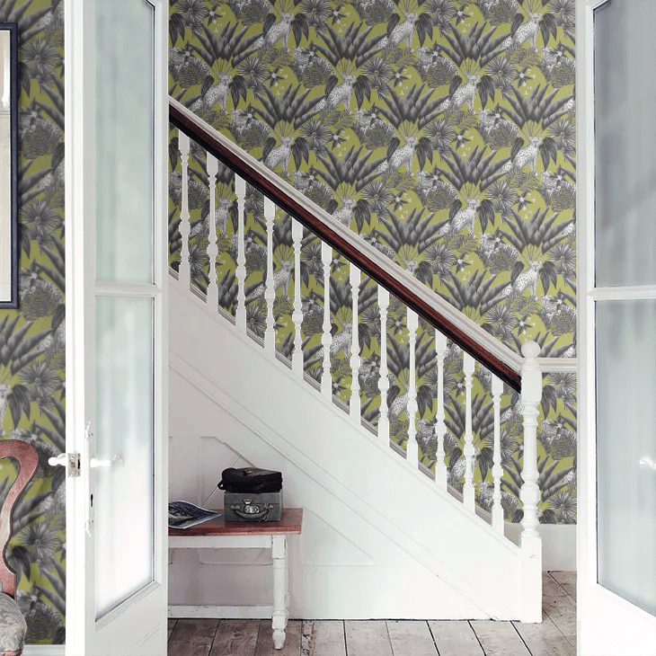 Jungle Cheetah Wallpaper - Sable & Lime - Ohpopsi - WLD53105W - Premier Wallcovering