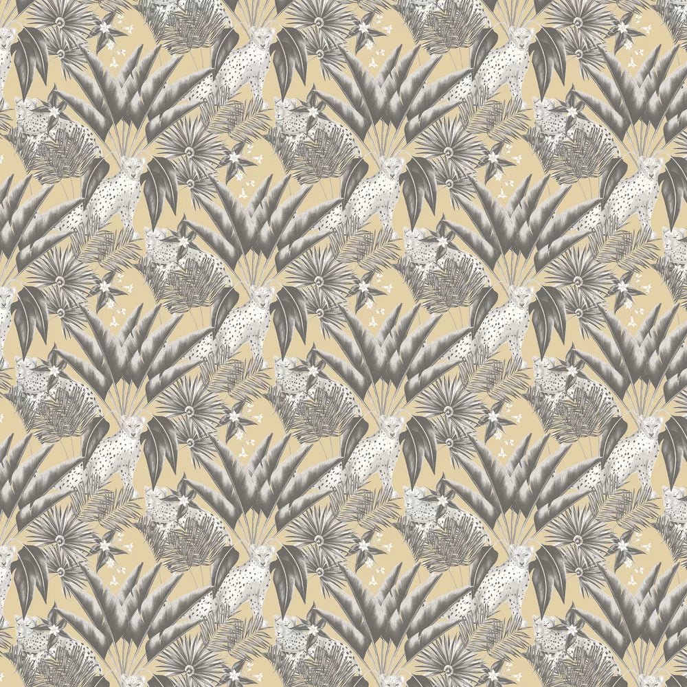 Jungle Cheetah Wallpaper - Toffee - Ohpopsi - LBK50126W - Premier Wallcovering