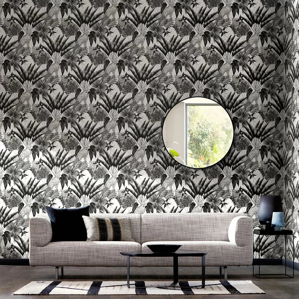 Jungle Cheetah Wallpaper - Raven - Ohpopsi - LBK50122W - Premier Wallcovering
