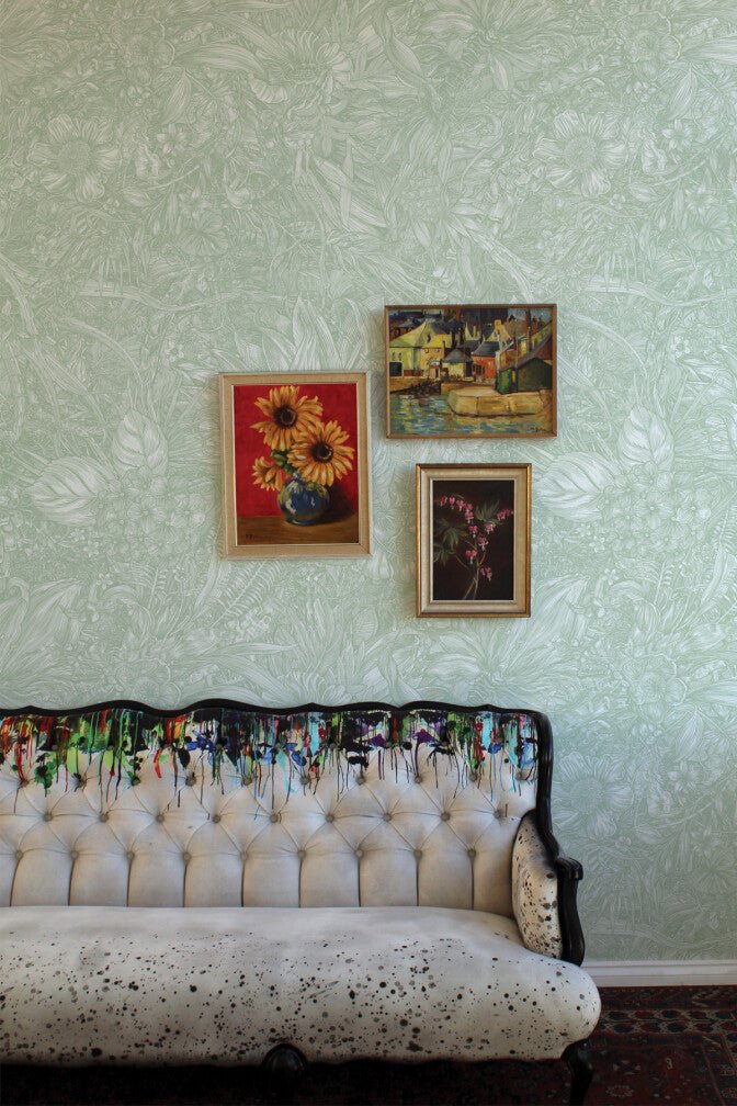 Jungle Tangle Superwide Wallpaper - Muted Matcha - Timorous Beasties - SWP/JGTL/DWN/03 - Premier Wallcovering