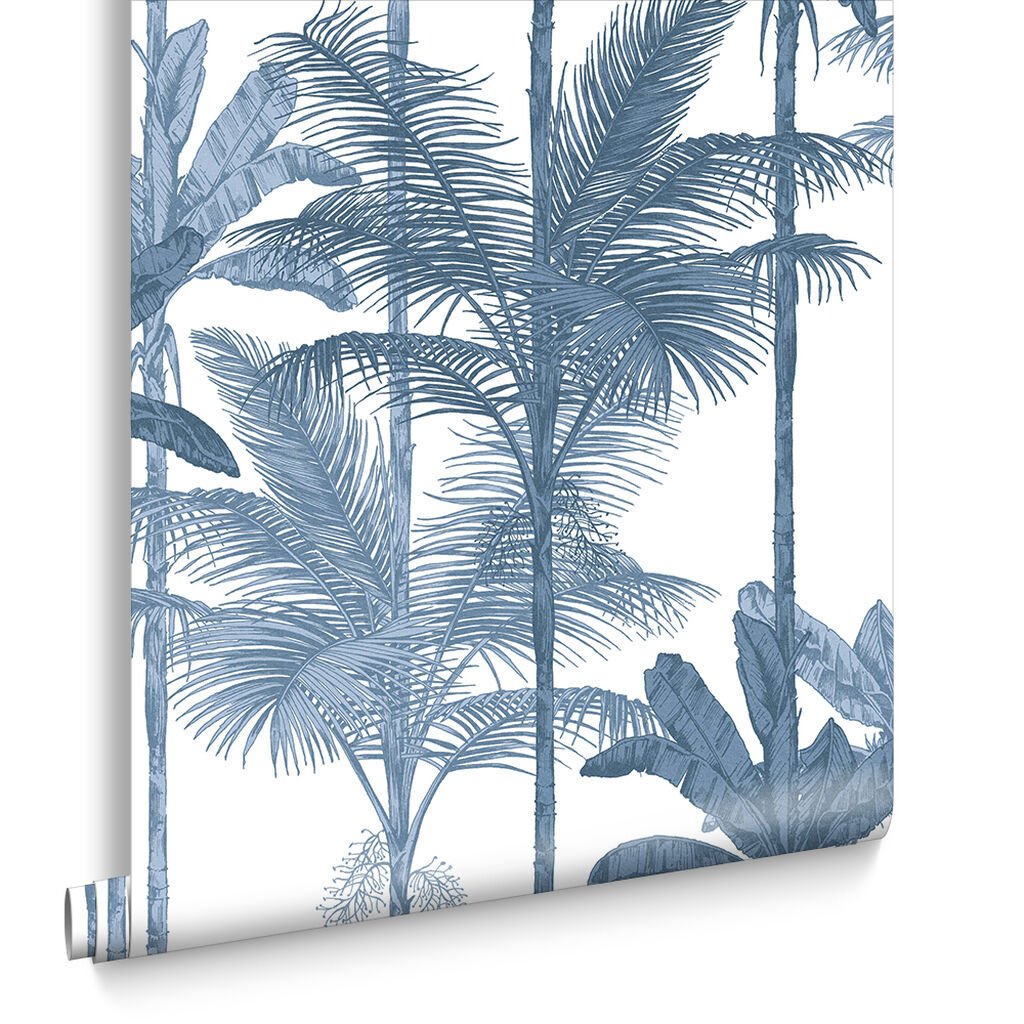 Jungle Wallpaper - Cobalt - Graham & Brown - 105914 - Premier Wallcovering