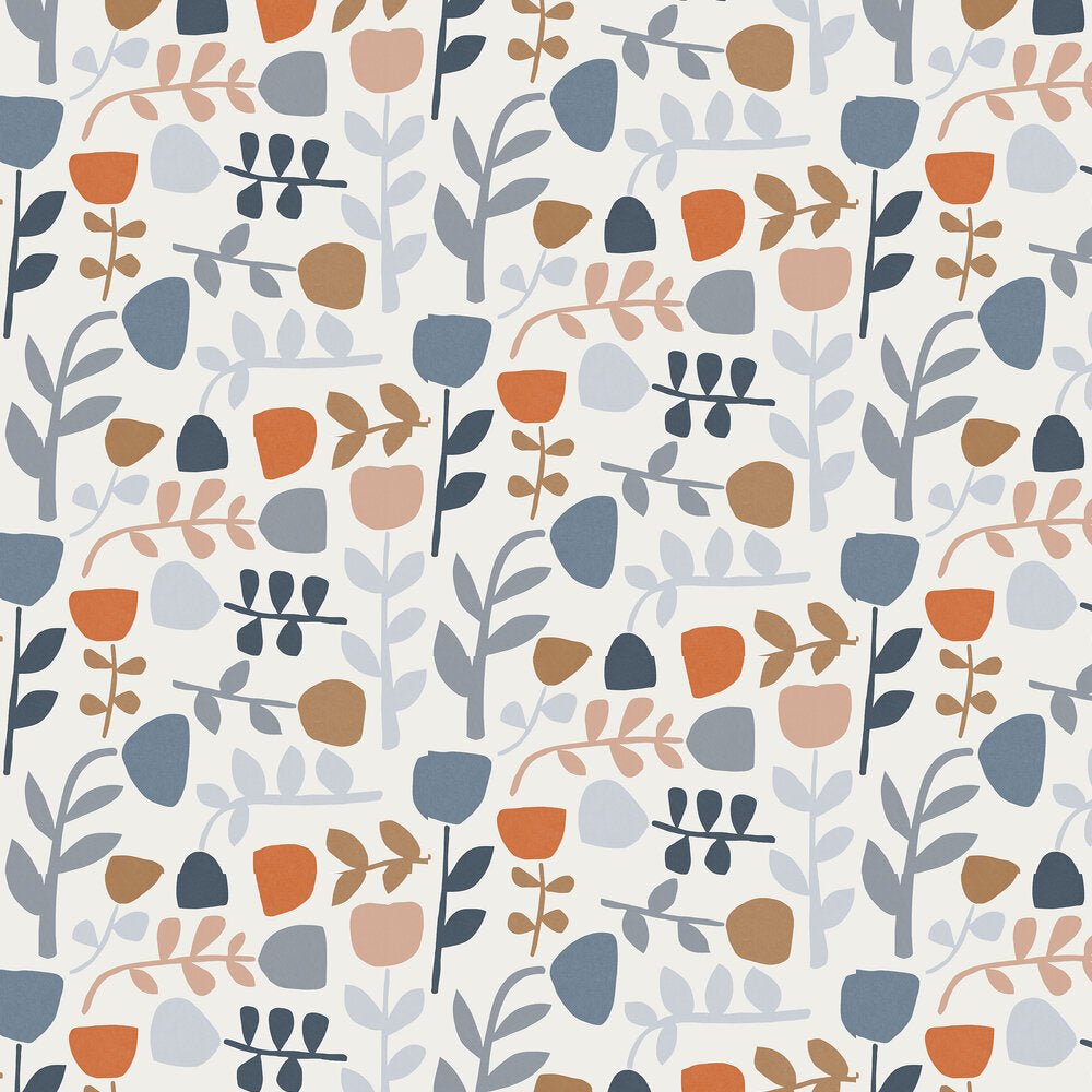 Juni Wallpaper - Blue/Red - A Street Prints - FD26535 - Premier Wallcovering