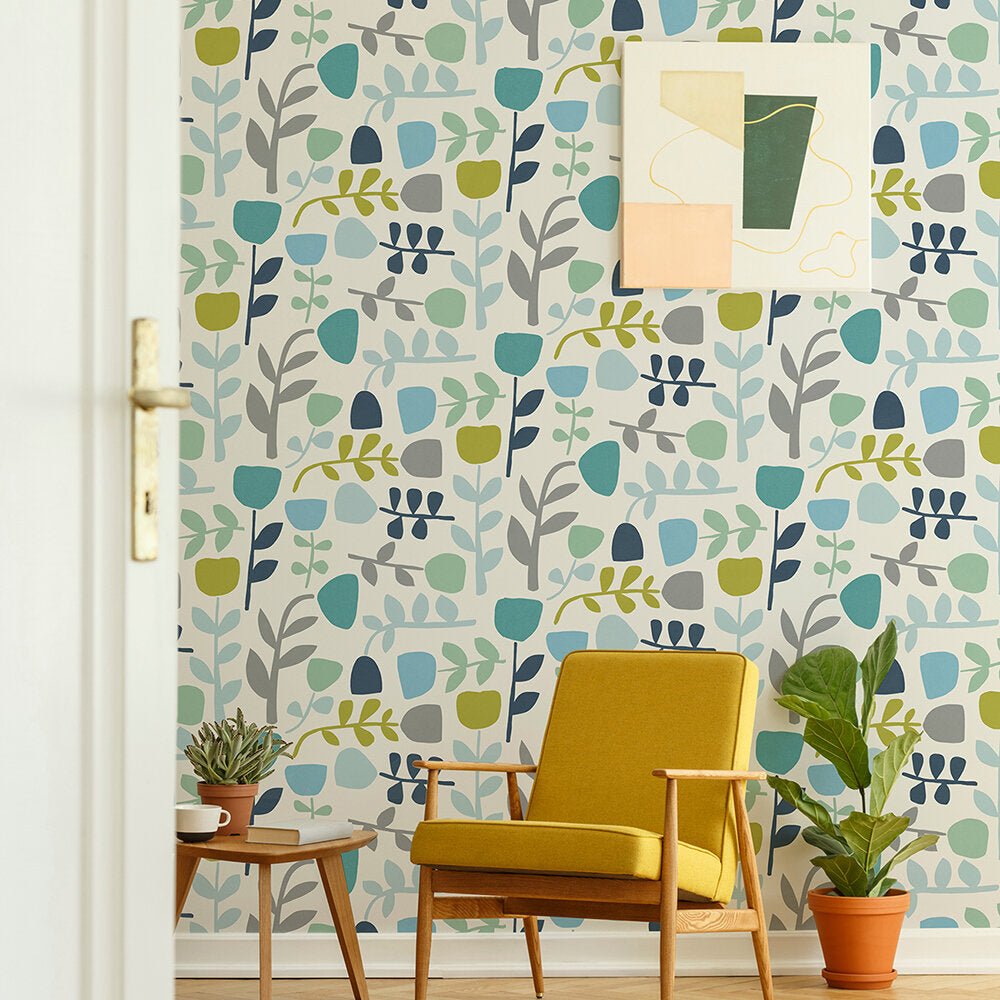 Juni Wallpaper - Teal - A Street Prints - FD26536 - Premier Wallcovering