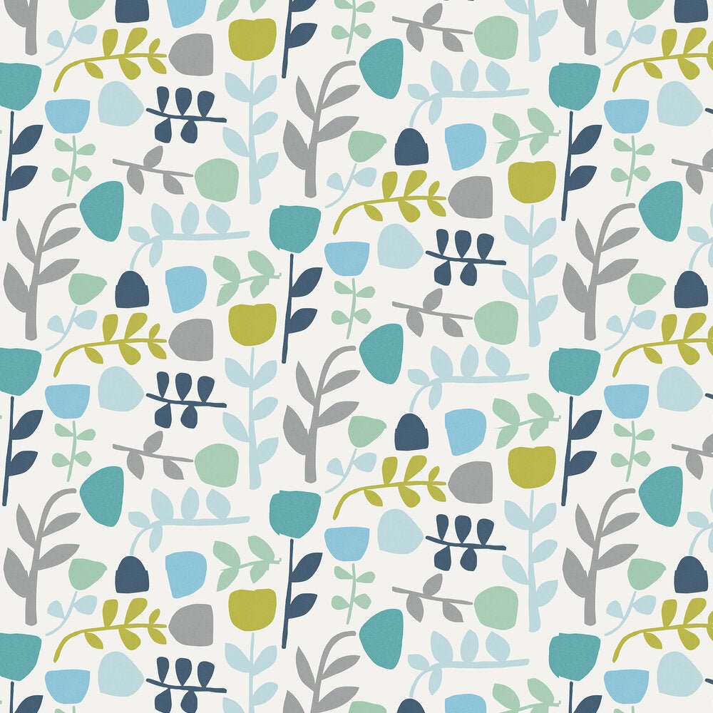 Juni Wallpaper - Teal - A Street Prints - FD26536 - Premier Wallcovering