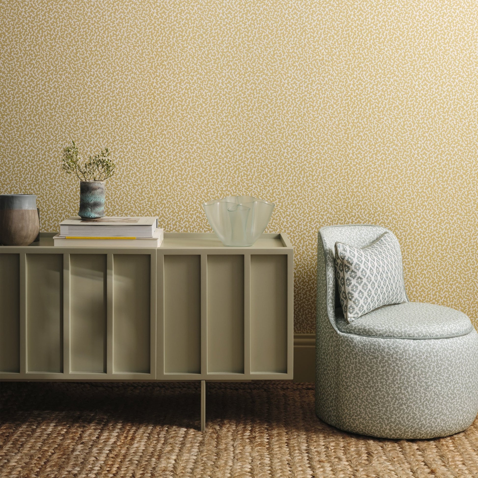 Junie Wallpaper - Hay - Romo - Aubin - W476/05 - Premier Wallcovering