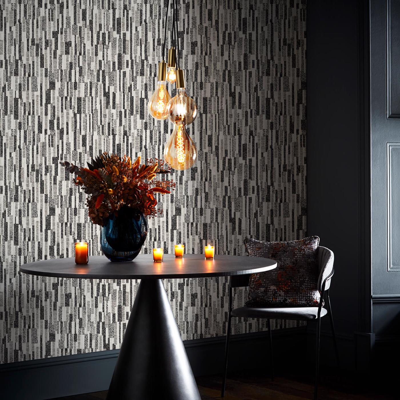 Juno Wallpaper - Noir - Clarke & Clarke - W0224/03 - Premier Wallcovering