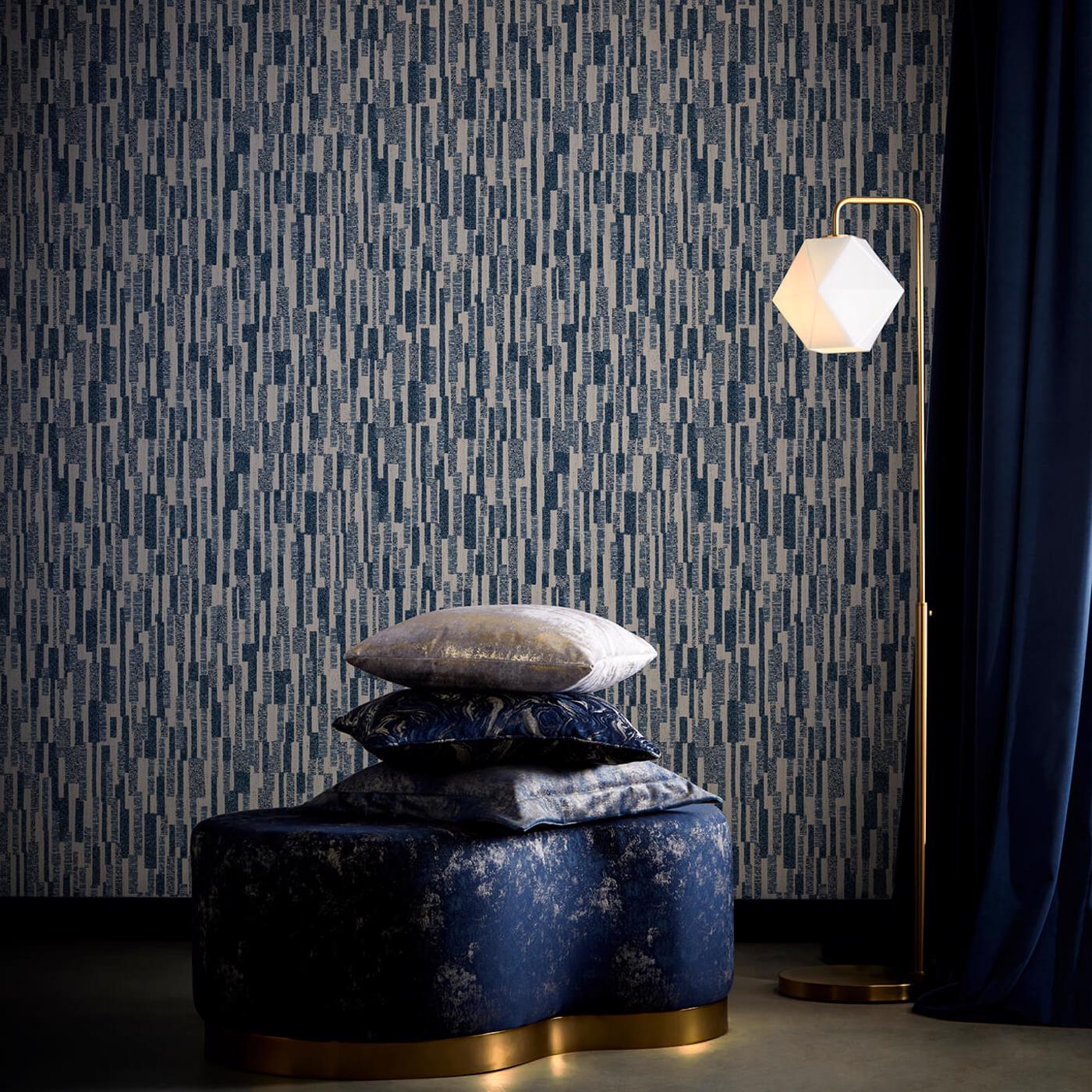 Juno Wallpaper - Ink - Clarke & Clarke - W0224/01 - Premier Wallcovering