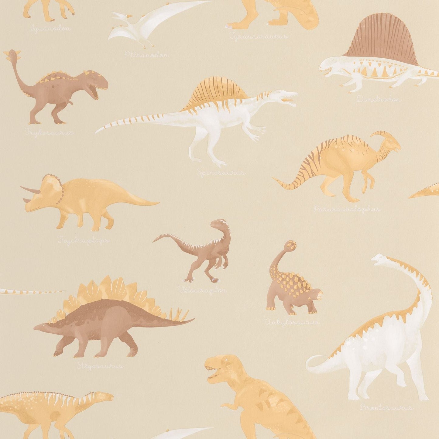 Jurassique Wallpaper - Beige - Caselio - 105701010 - Premier Wallcovering