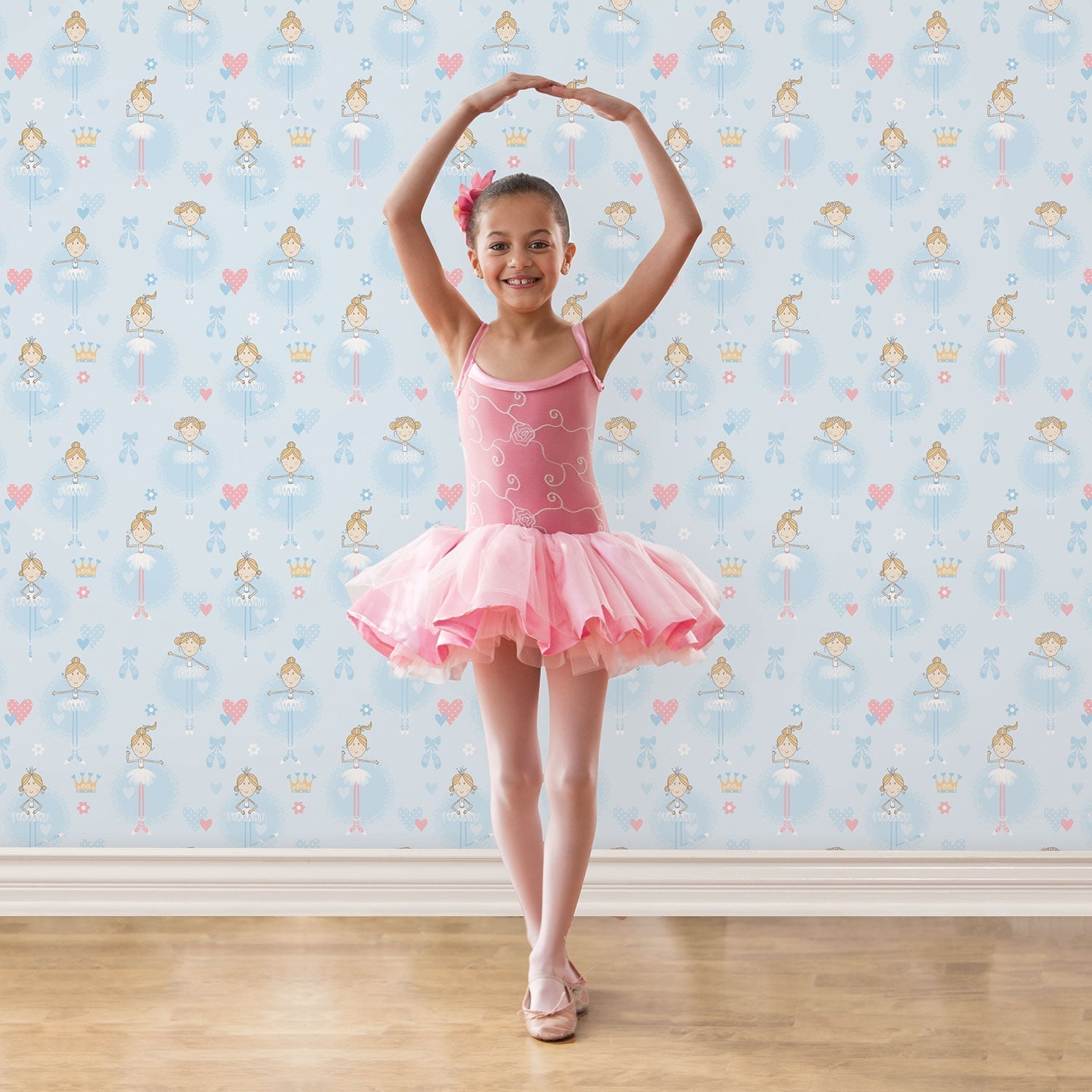 Just 4 Kids 2 Ballerina Wallpaper - Blue - Galerie - G56506 - Premier Wallcovering