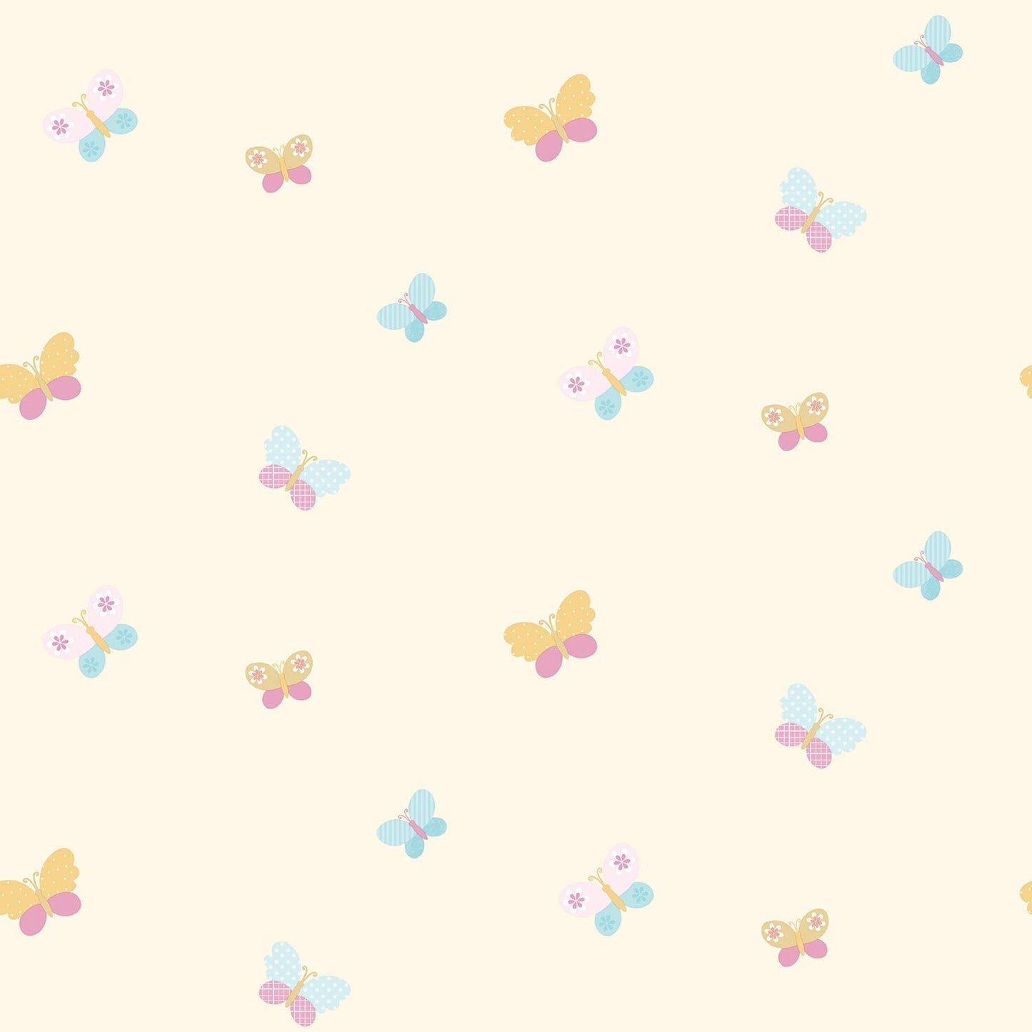 Just 4 Kids 2 Butterfly Wallpaper - Cream - Galerie - G56007 - Premier Wallcovering