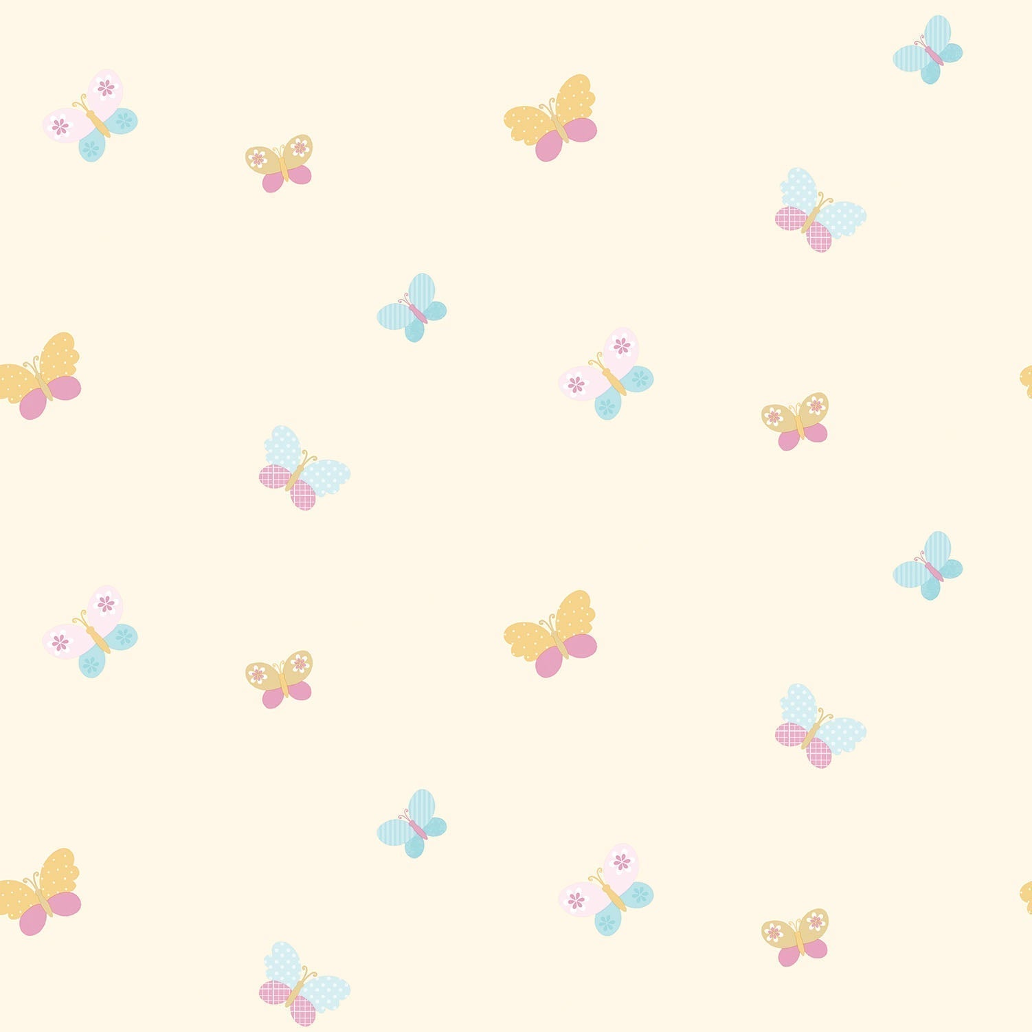 Just 4 Kids 2 Butterfly Wallpaper - Cream - Galerie - G56007 - Premier Wallcovering