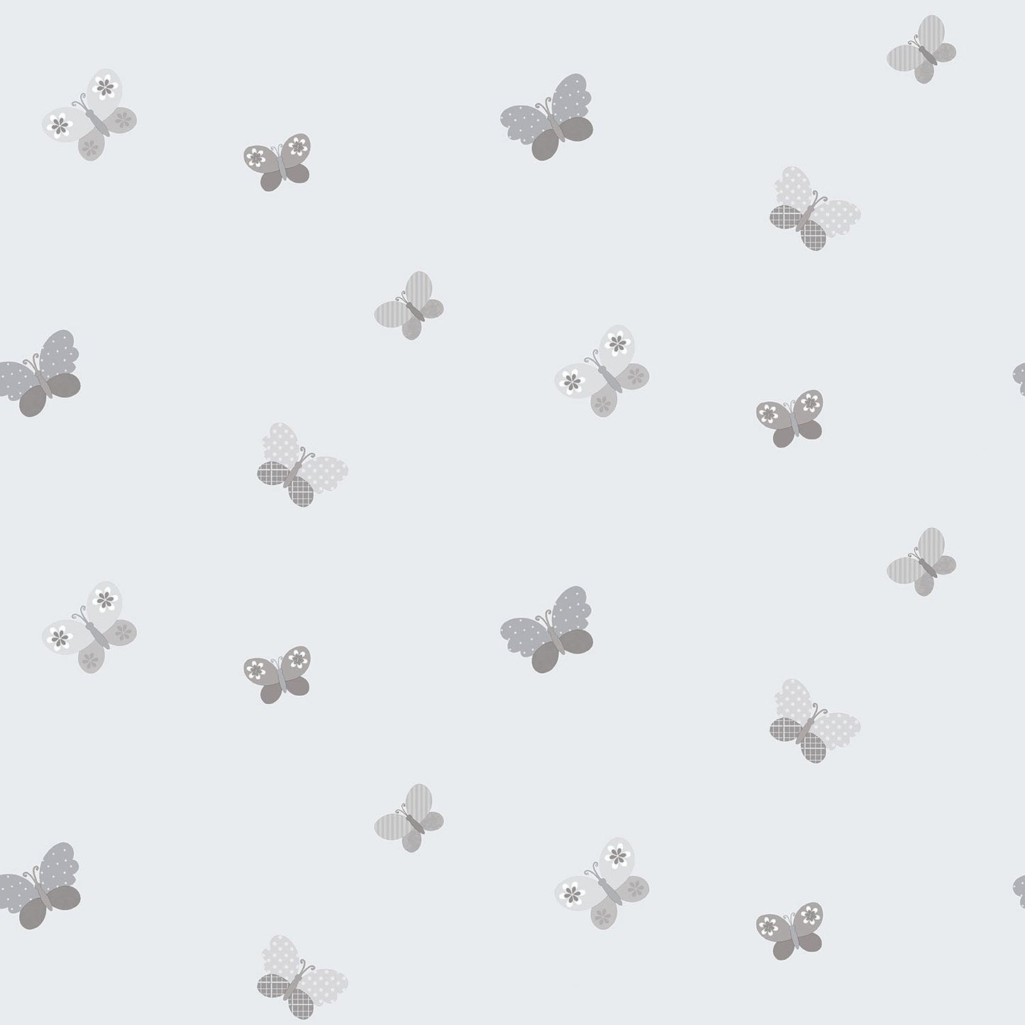 Just 4 Kids 2 Butterfly Wallpaper - Grey - Galerie - G56504 - Premier Wallcovering