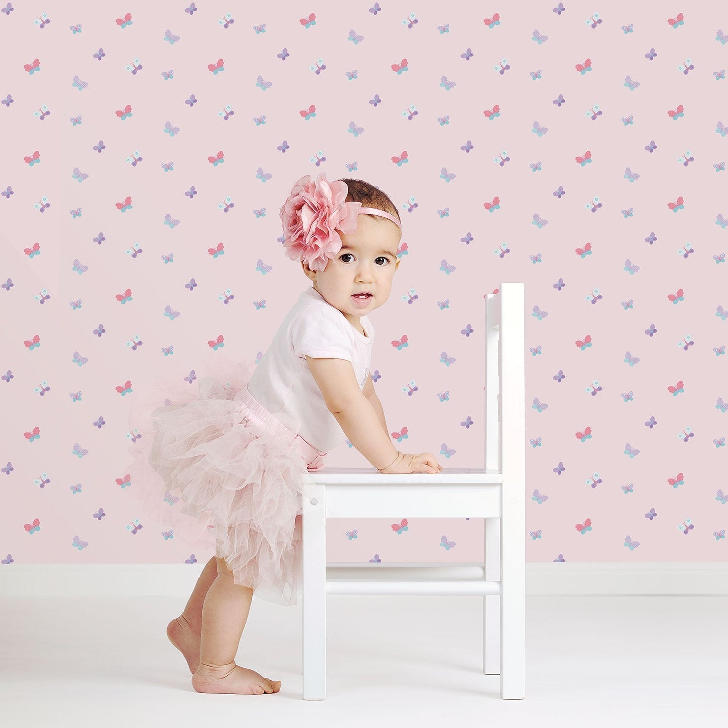 Just 4 Kids 2 Butterfly Wallpaper - Pink - Galerie - G56008 - Premier Wallcovering