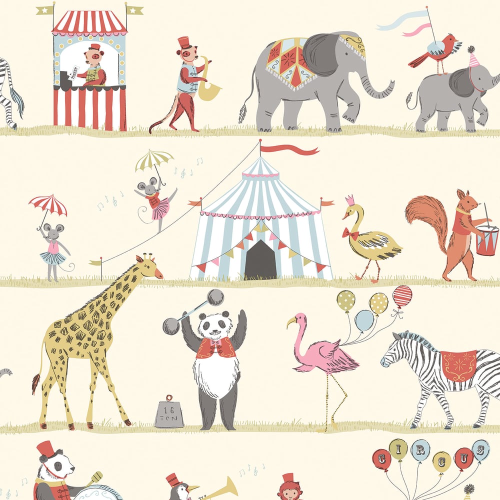 Just 4 Kids 2 Circus Wallpaper - Multi - Galerie - G56545 - Premier Wallcovering